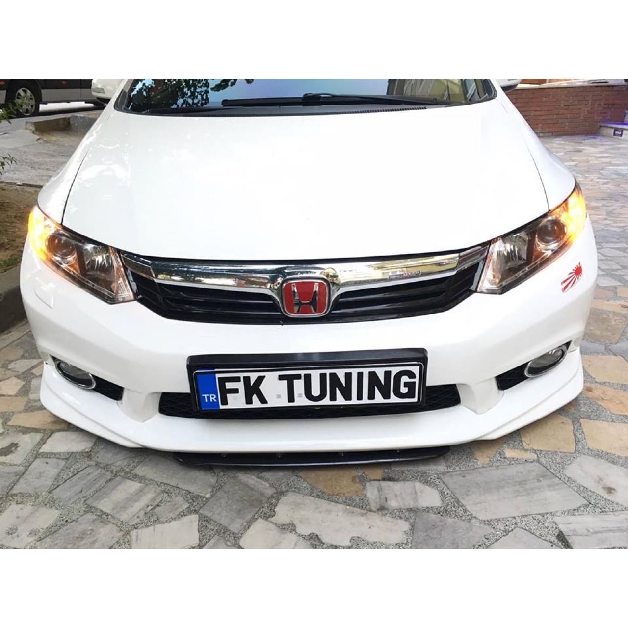 HONDA CİVİC FB7 ÖN TAMPON ORTASINA LİP 2012 2016 plastik FK Tuning