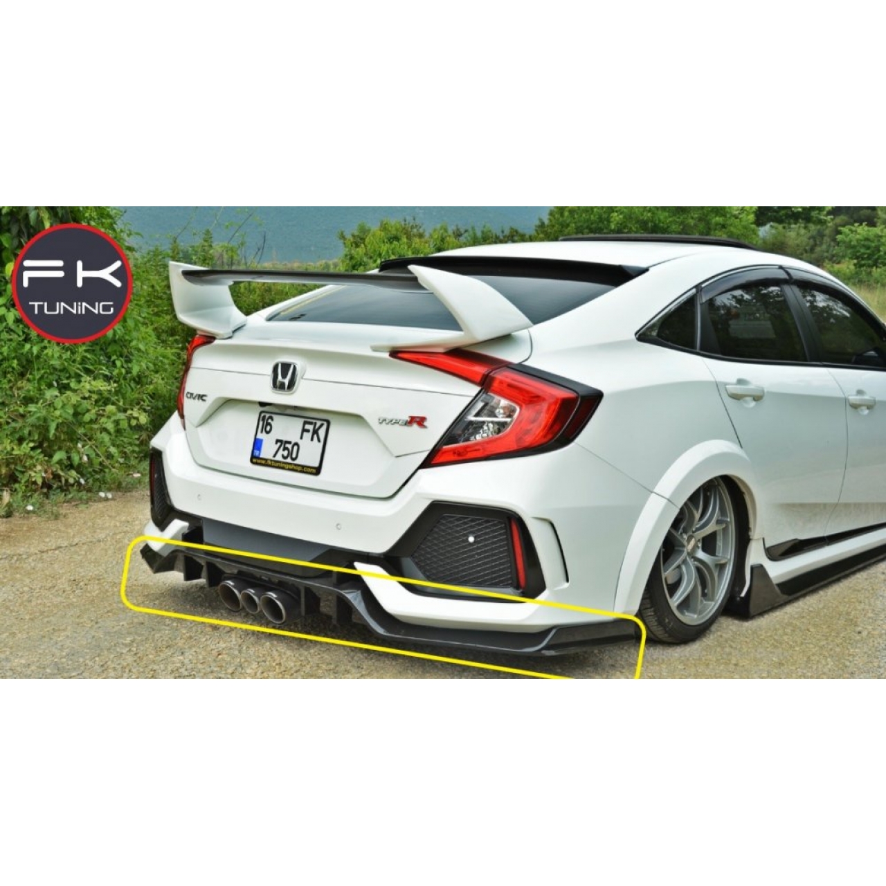 Honda C V C Fc Typer Arka Tampon D F Z R Taiwan Plastik Fk Tuning