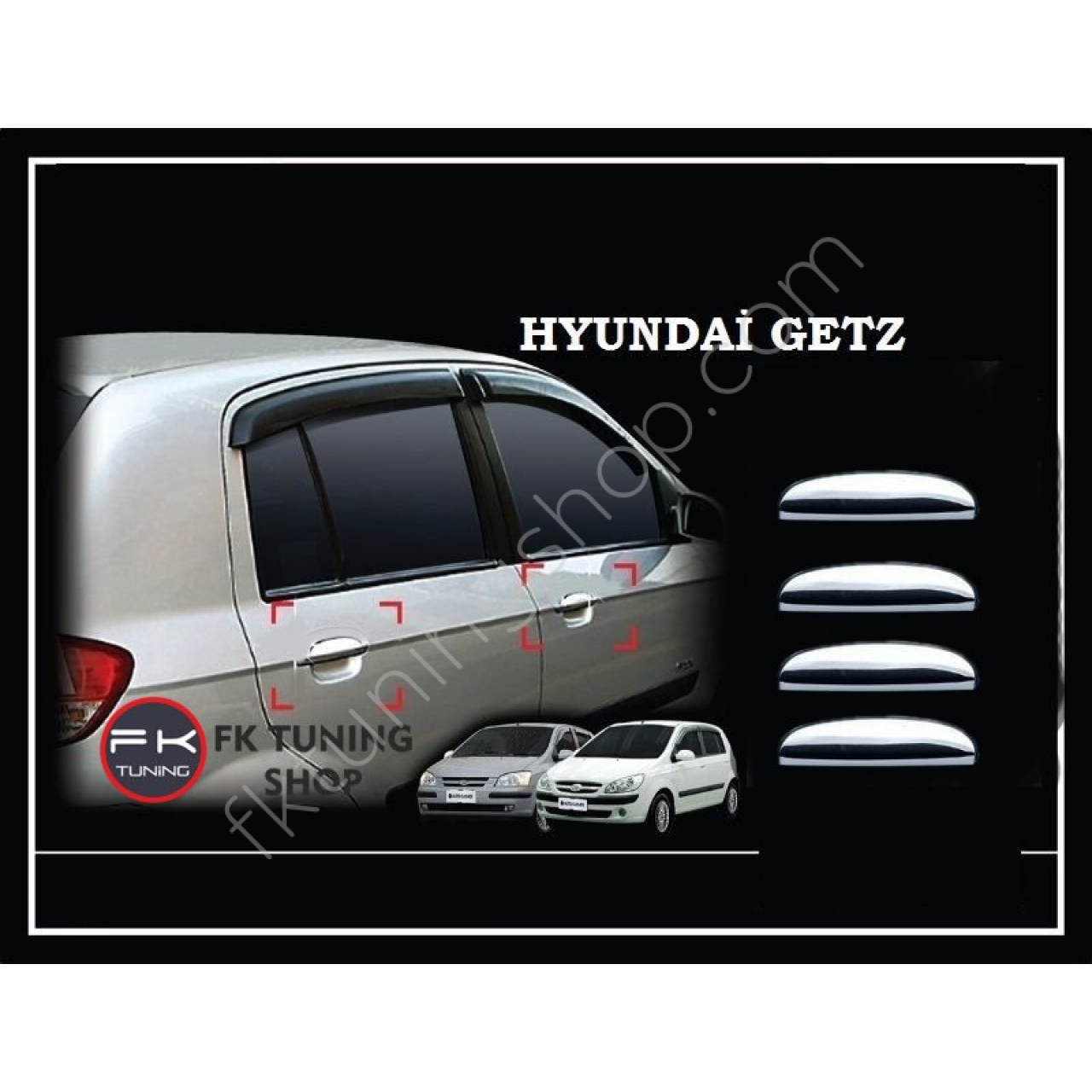 HYUNDAİ GETZ KROM KAPI KOLU PASLANMAZ ÇELİK 4 KAPI 2002 ÜZERİ FK