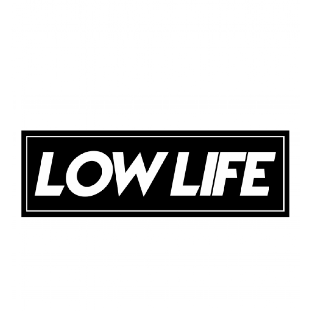 Наклейка detail. Low Life logo. Фон ЛОУЛАЙФ.