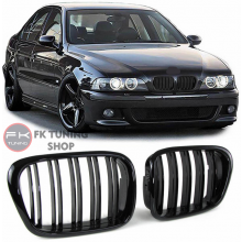Bmw E39 Ön Panjur Seti Böbrek Çift Çizgi Pianoblack 1996-2003 5 Serisi Bmw E39 Ön Panjur Seti Böbrek Çift Çizgi Pianoblack 1996-2003 5 Serisi