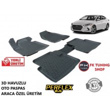 Hyundai Elantra 3D Havuzlu Oto Paspas Seti Perflex Marka 2016 ve üzeri Hyundai Elantra 3D Havuzlu Oto Paspas Seti Perflex Marka 2016 ve üzeri