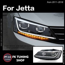 Volkswagen Jetta B8 Dizayn Çift U Led Kayar Sinyalli Far (2011-2018) Volkswagen Jetta B8 Dizayn Çift U Led Kayar Sinyalli Far (2011-2018)